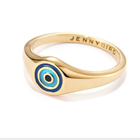 Jenny Bird Gold and Black Ring - Picture 1 of 6